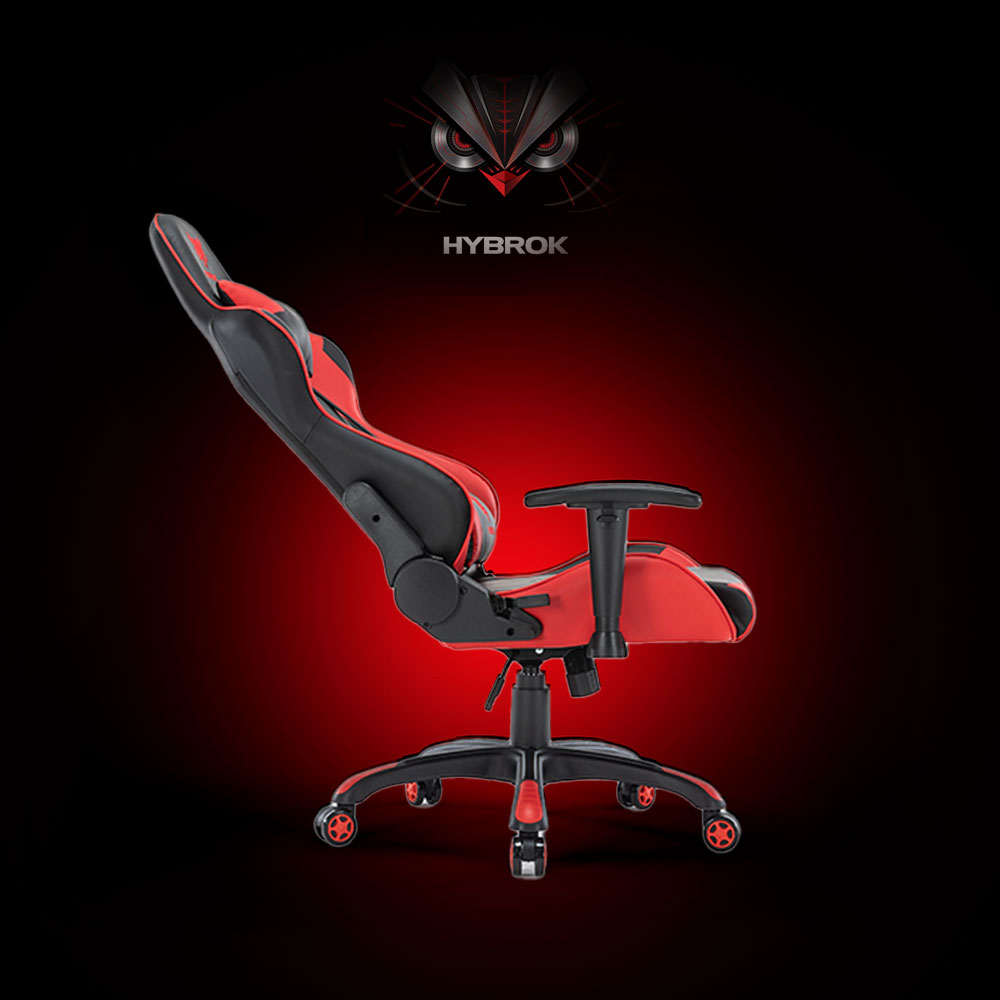 HYBROK CHAISE GAMING DEMON BLACK – RED –